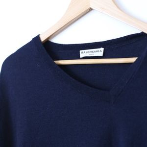 BALENCIAGA ASYMMETRICAL SWEATER (NAVY)